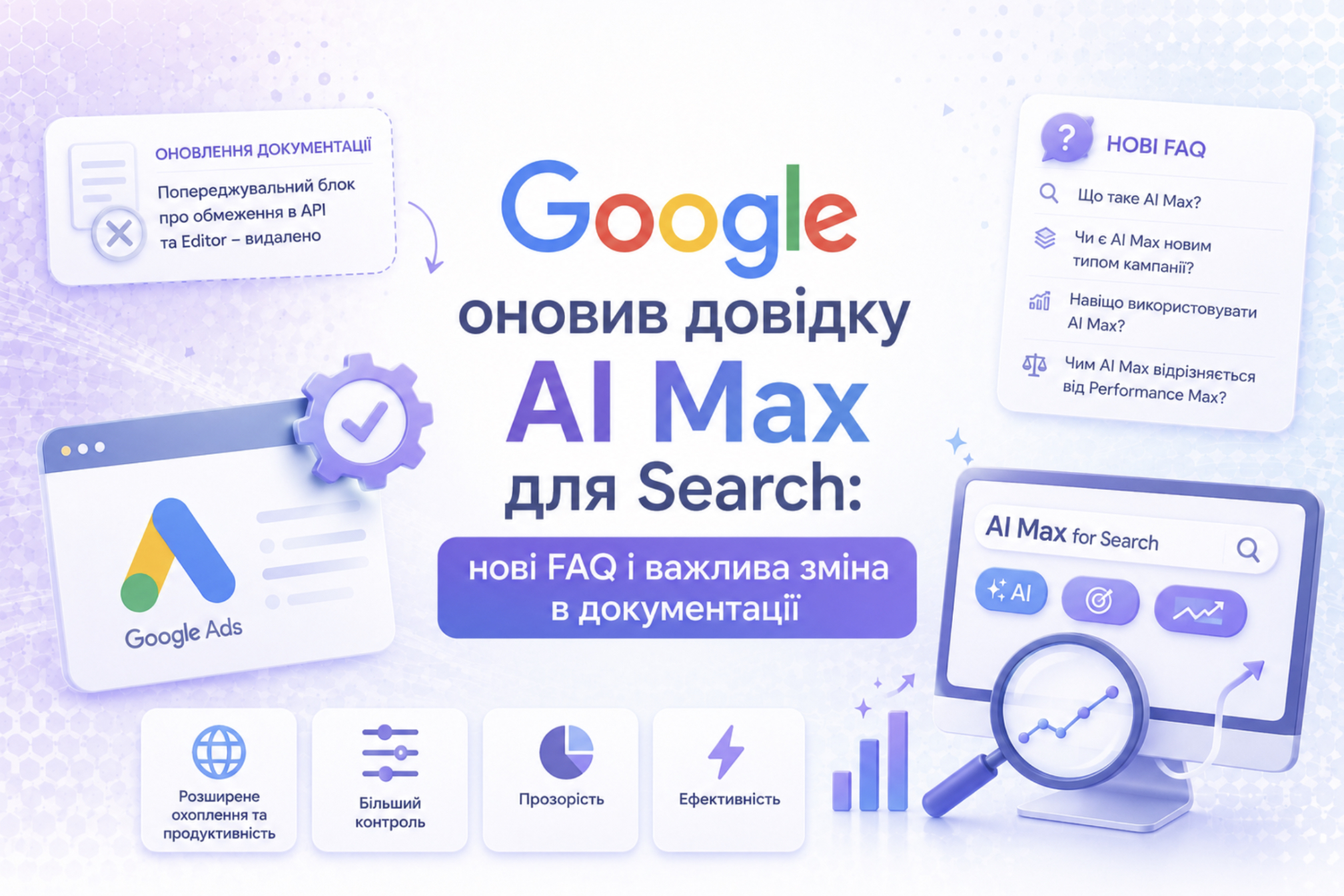 Google оновив довідку AI Max для Search: нові FAQ і важлива зміна в документації
