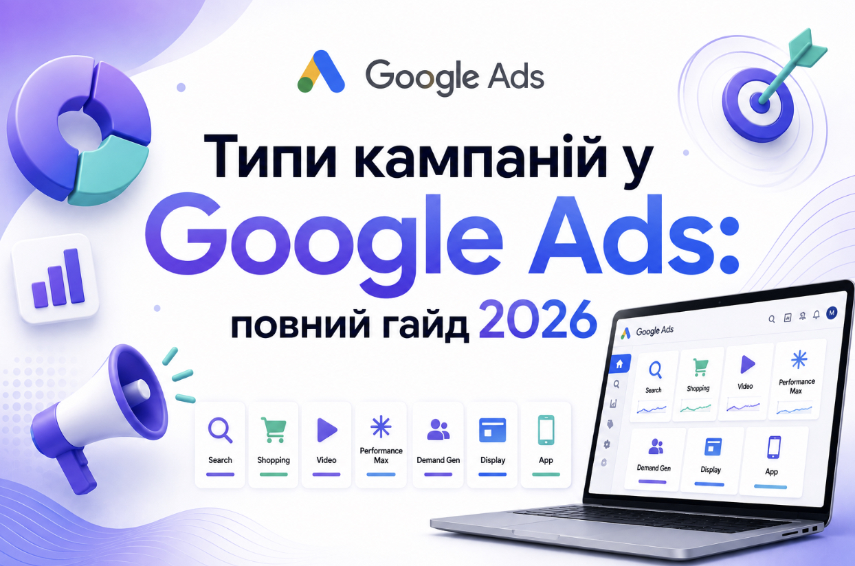 Типи кампаній у Google Ads: повний гайд 2026